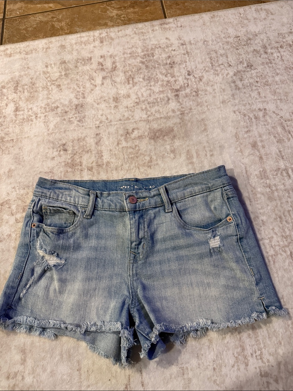 Old Navy Light Blue Distressed Denim Shorts